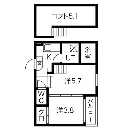 志賀本通駅 徒歩4分 1階の物件間取画像